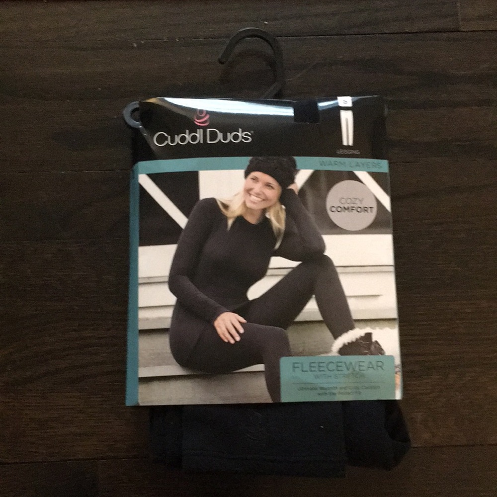 Cuddl Duds Fleecewear Leggings Black Small NWT